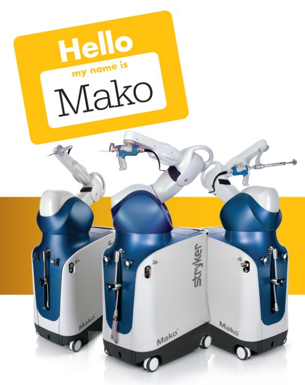 Three Mako unites below a sign that reads "Hello, My Name is Mako"
