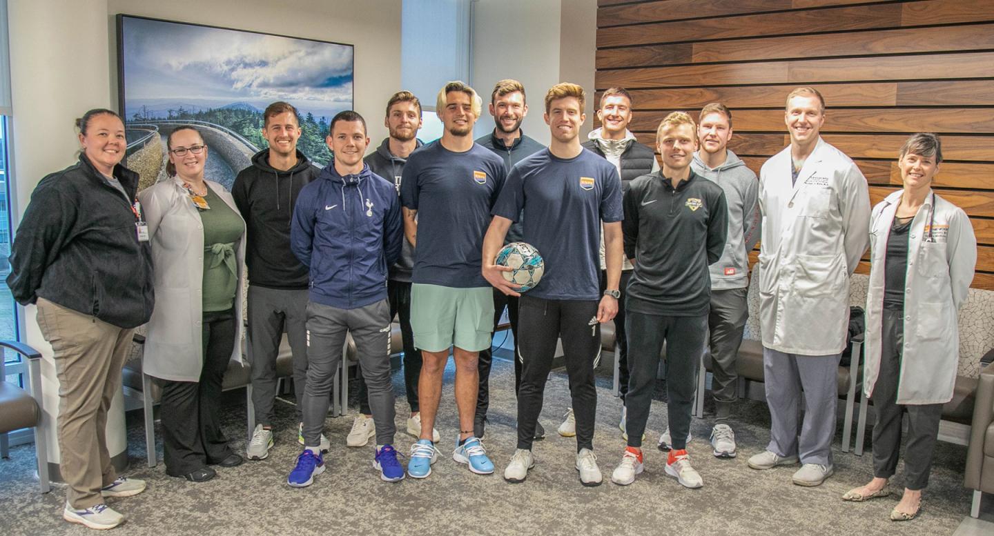 UT Medical Center Sports Medicine team with One Knox Soccer team