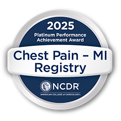logo of Platinum Performance Achievement Award for NCDR's Chest Pain Registry
