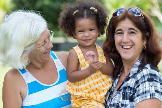 A child, mother, and grandmother