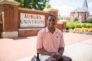 Mckenzie Johnson in wheelchair