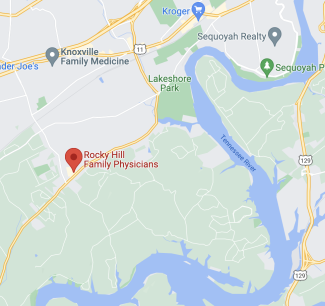 map showing location of Rocky Hill Family Physicians