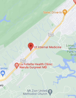 map of location for UT Internal Medicine LaFollette
