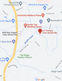 map location of UT Primary Sevierville