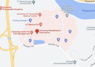 Map of location of University Rehabilitation Associates