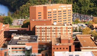 aerial view of hospital