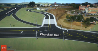 Rendering of phase one of construction for Alcoa Highway in front of UT Medical Center