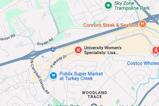 Map of University Women's Specialists - Turkey Creek in Knoxville, Tenn.
