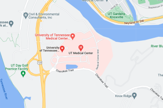 Map of The University of Tennessee Medical Center